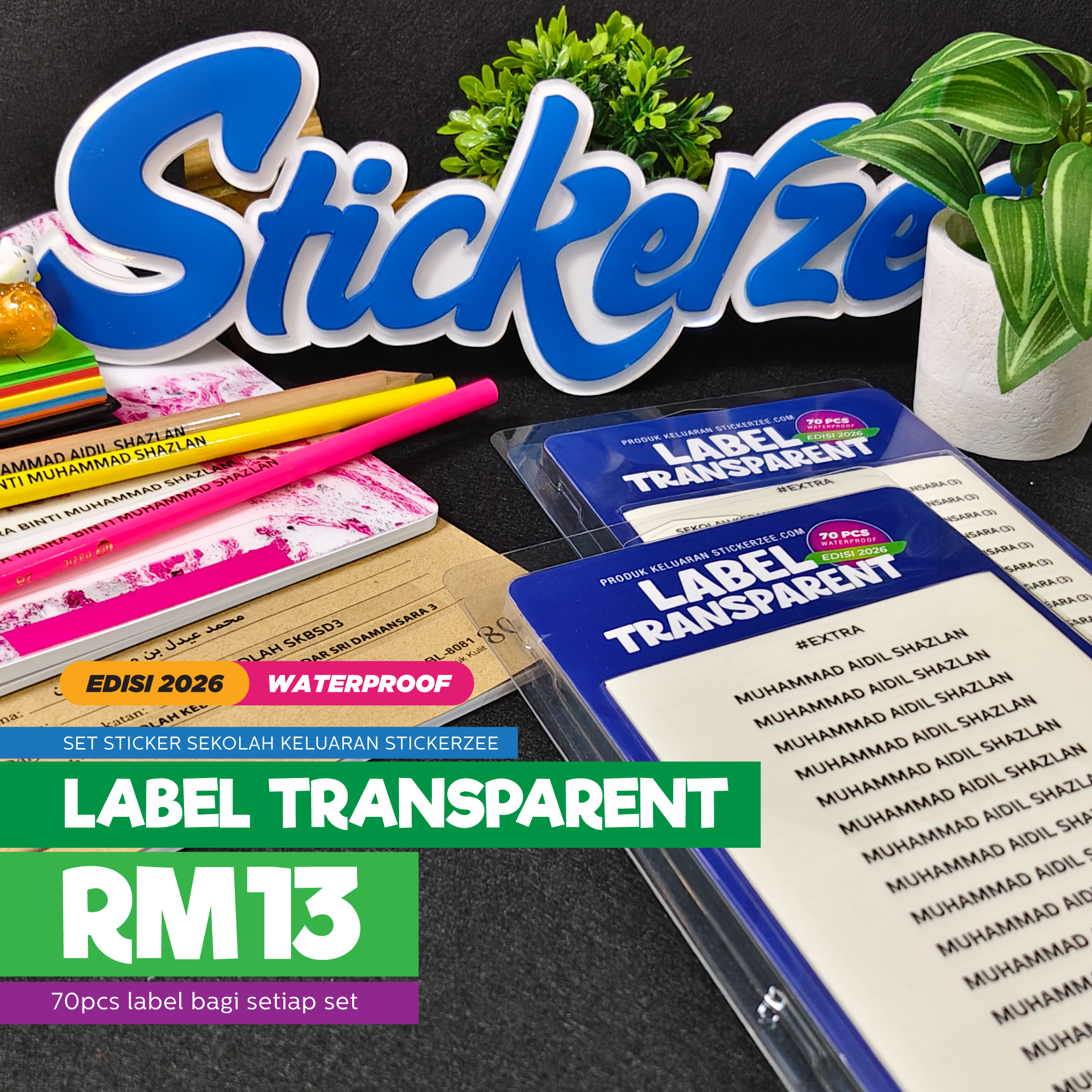 Label Nama Transparent